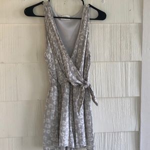 Fun floral neutral romper
